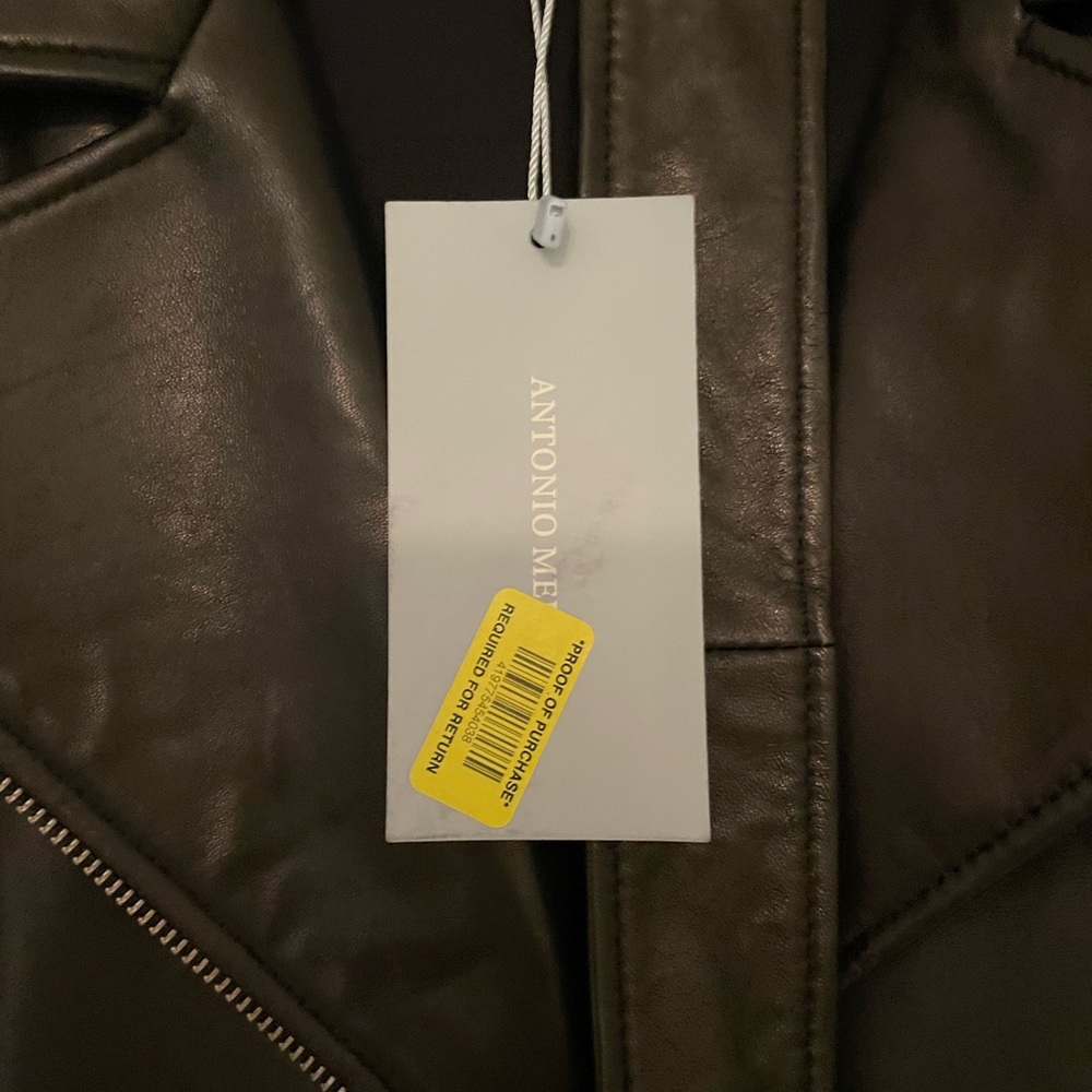 Antonio Melani genuine leather jacket NWT - Picture 2 of 2